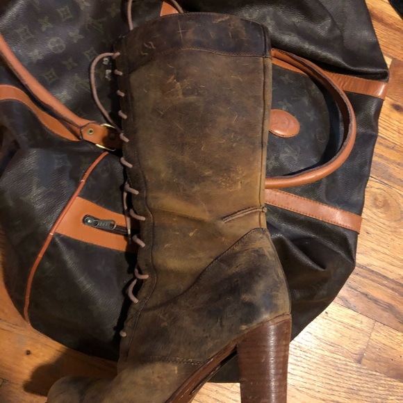 Frye villager lace up heeled leather boots! - Picture 4 of 8